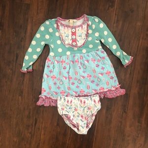 6-12 months Matilda Jane dress with bloomers